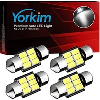 yorkim de3022 led bulb de3175 festoon led bulb white error free canbus 6 smd 5730 chips de3021 led interior car light pack of 4