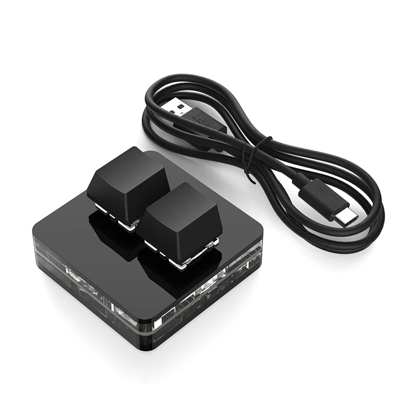 Миниатюрная клавиатура на заказ программируемая механическая с 2 клавишами RGB