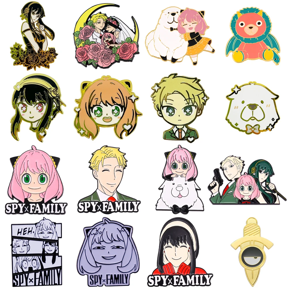 

Cute SPY×FAMILY Enamel Pin Badges Lapel Pins for Backpacks Brooches Women's Brooch Anime Clothing Jewelry Accessories Fans Gifts