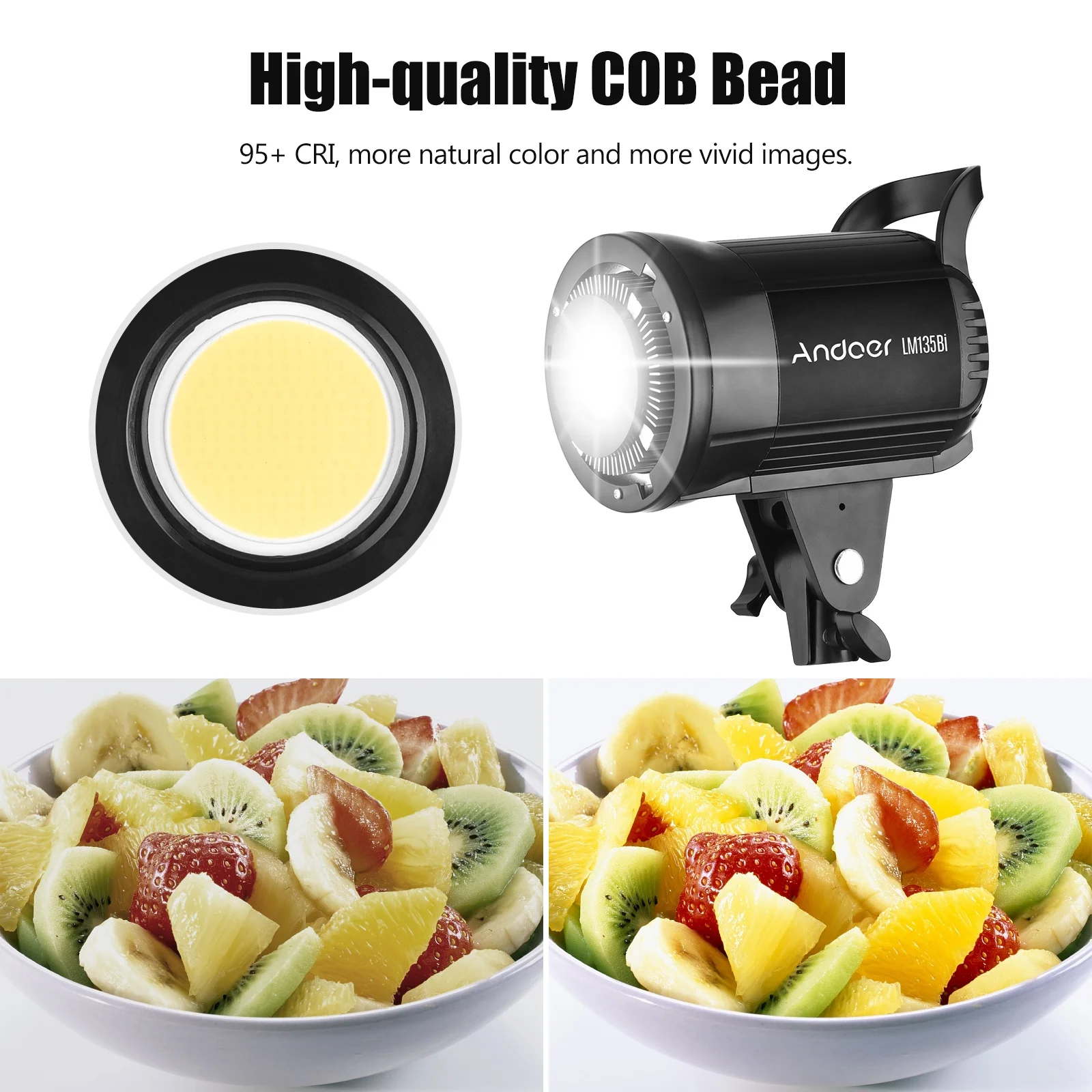 Andoer фотография заполняющий свет портативный COB ламсветильник 3000K-5600K/5600K пульт