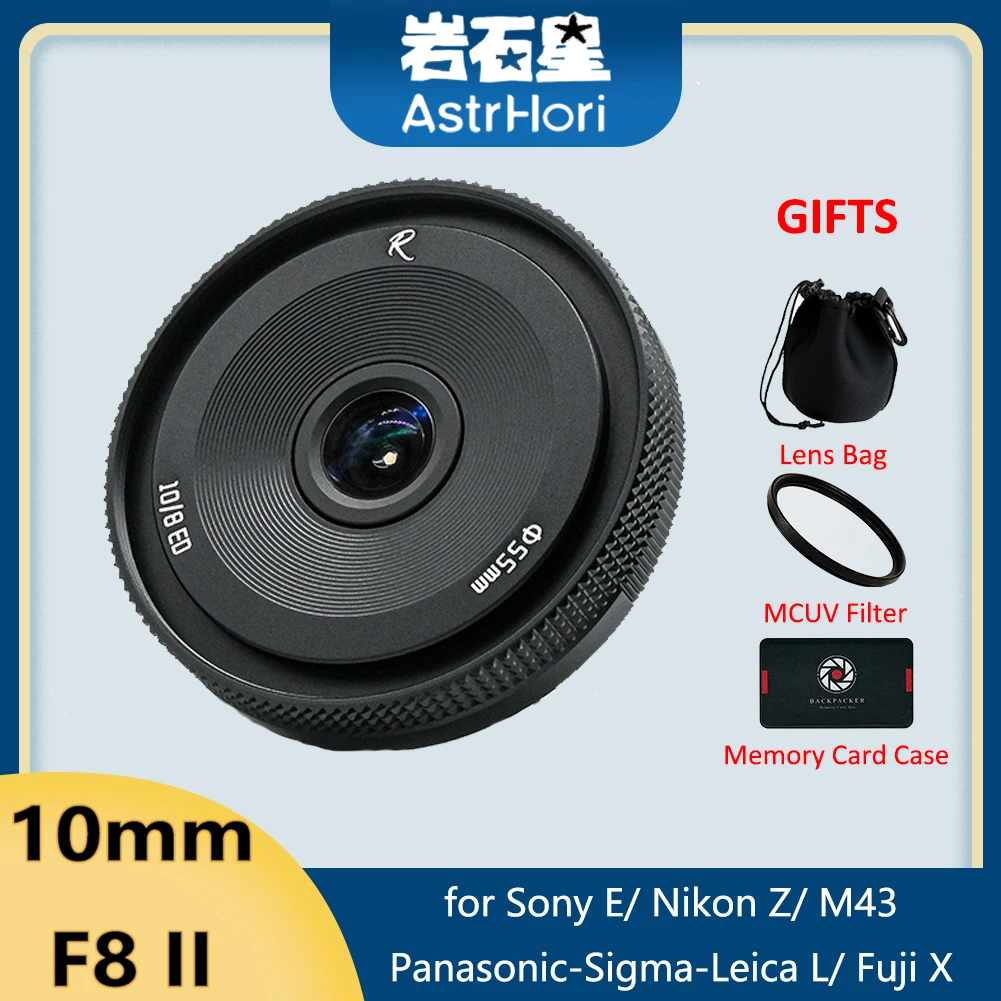 

AstrHori 10mm F8 II APS-C Fisheye Lens Ultra Wide Angle Prime for Sony E Nikon Z Fuji X Olympus M4/3 Sigma Leica Panasonic L
