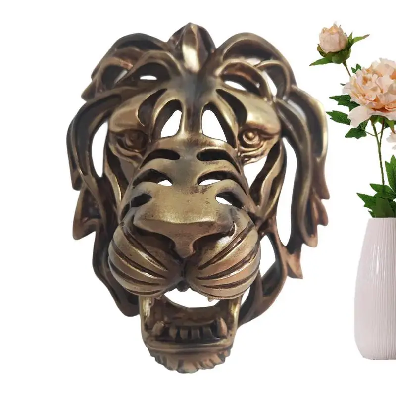 

Настенная искусственная Статуэтка с головой льва, имитация искусственной головы животного, полый полимер, настенное искусство для коридора, спальни, декоративное ремесло