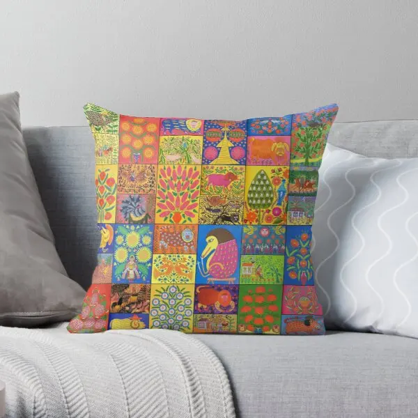 

Maria Pryimachenko Printing Throw Pillow Cover Bedroom Throw Soft Car Cushion Decor Wedding Fashion Bed Pillows not include