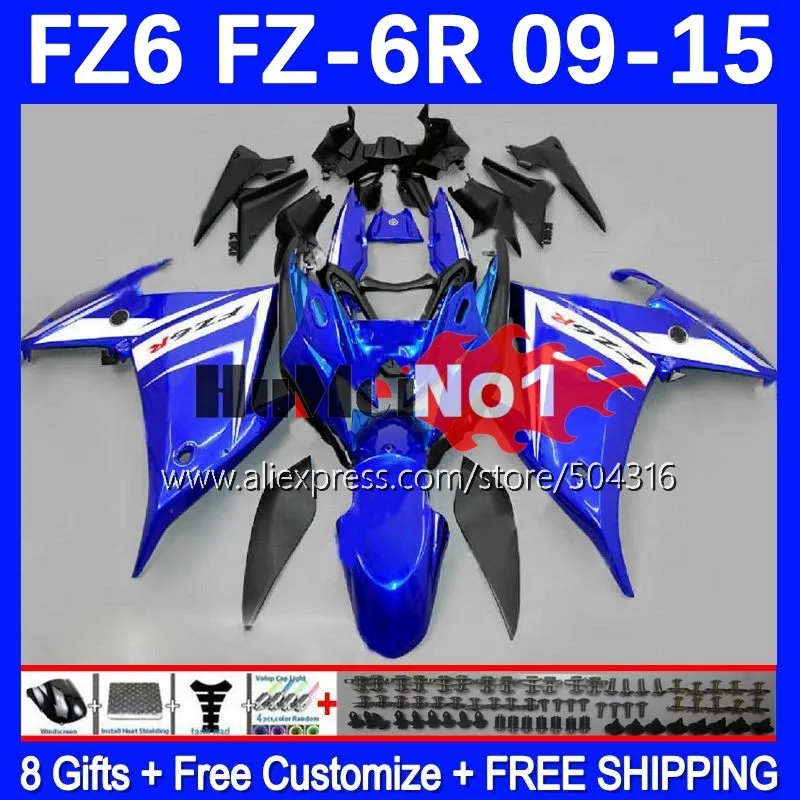 

Body For YAMAHA FZ 6R FZ-6R FZ6R 09 10 11 12 13 14 15 166MC.11 glossy blue FZ6 FZ6N 2009 2010 2011 2012 2013 2014 2015 Fairing