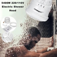 5400W 110V 220V Electric Shower Head Instant Water Heater Adjustable Temperature Bath Shower Heater with Hose Bathroom Heater