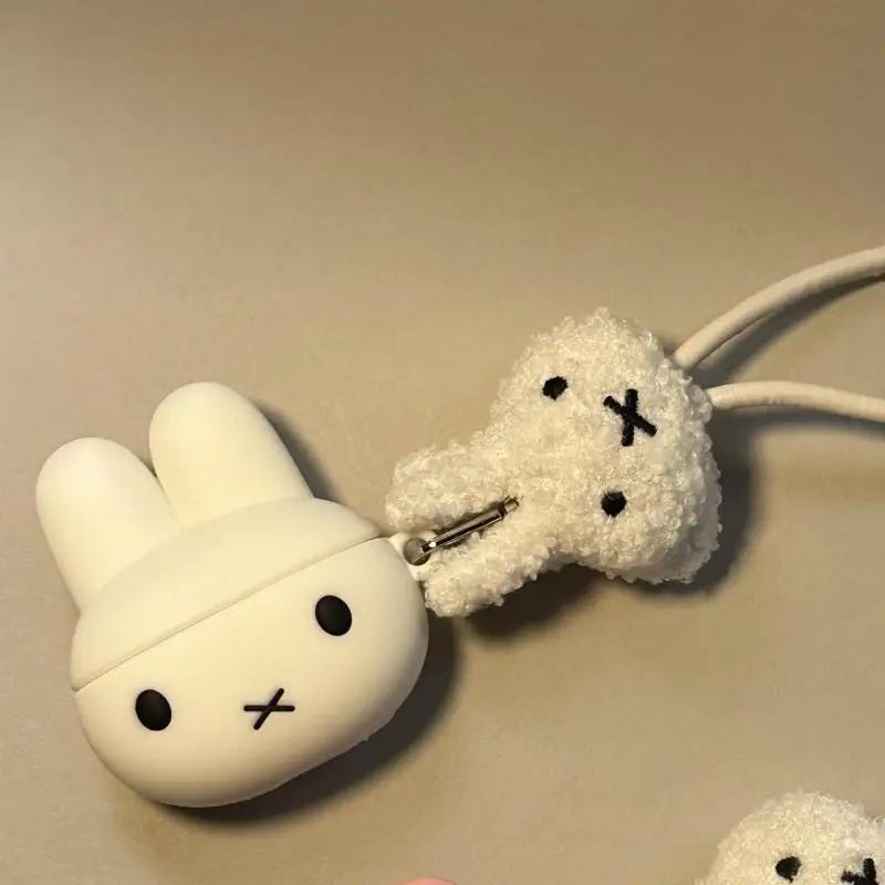 Kawaii милый защитный чехол Miffy Airpods 4/3Pro/2/1 силиконовый мягкий подарок в форме