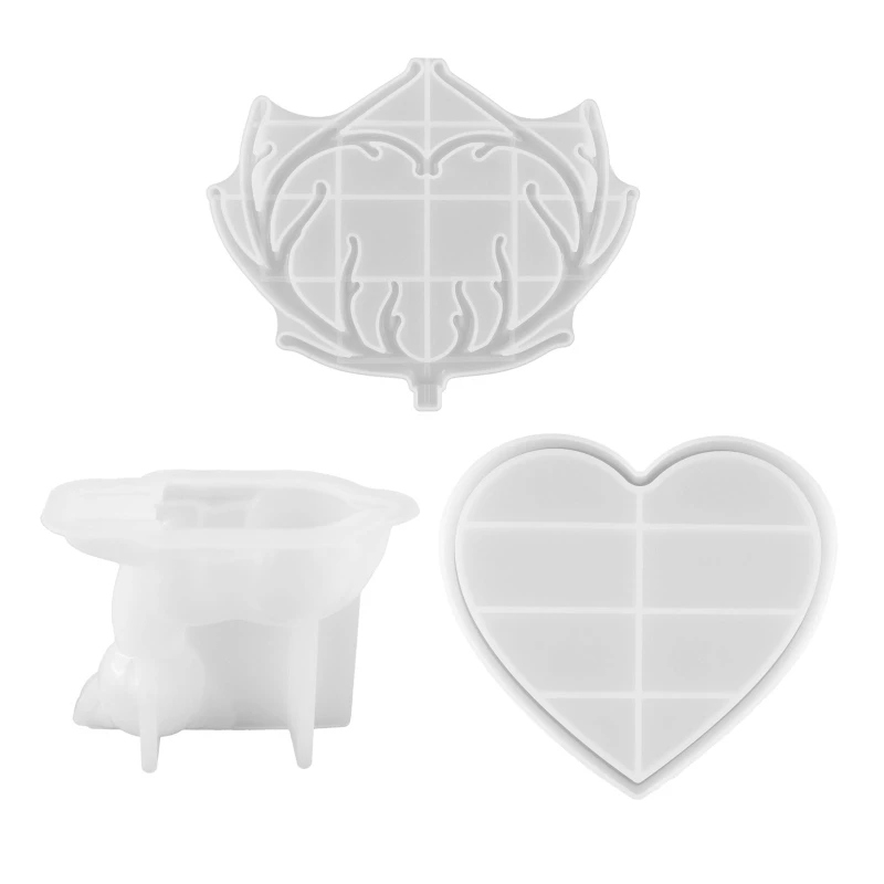 

Silicone Mold Deer Tree Jewelry Stand with Drawer Storage Mold Deer AntlersTree Craft for DIY Bracelet Necklace Jewelry