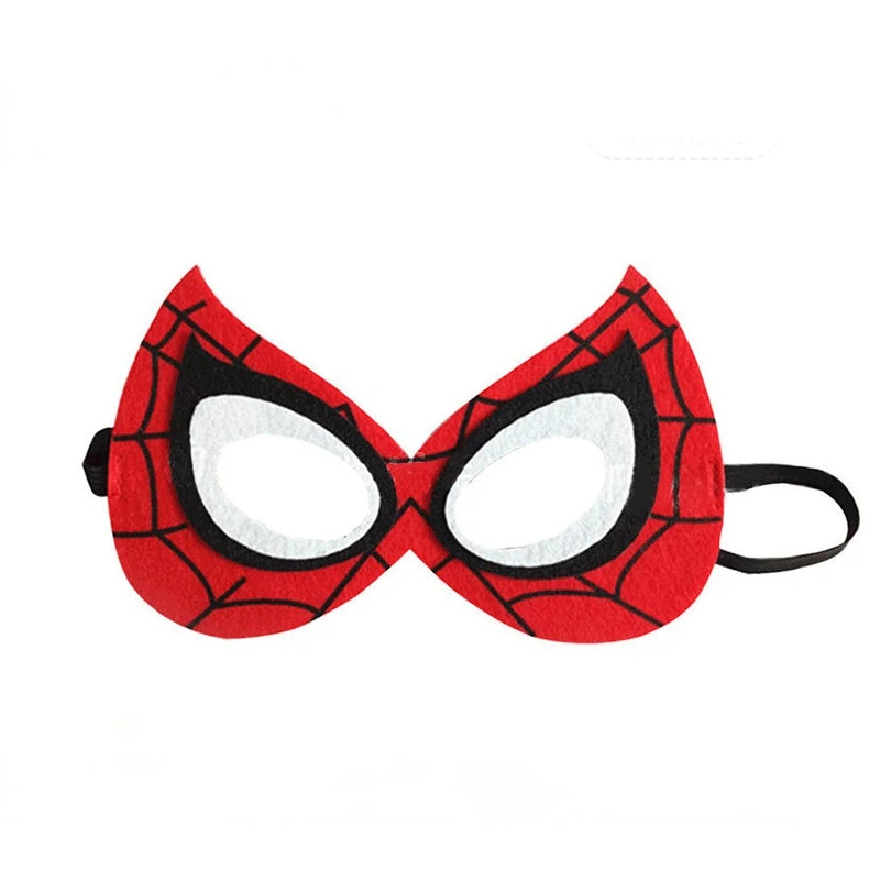 

Spiderman Cartoon Mask Halloween Felt Mask Makeup Party Blindfold Marvel Superhero Cartoon Cosplay Mask Kids Toys Birthday Gifts