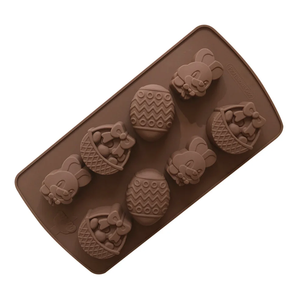 

1pc DIY Nonstick Silicone Easter Egg Rabbit Soap Chocolates Candy Mold for Home