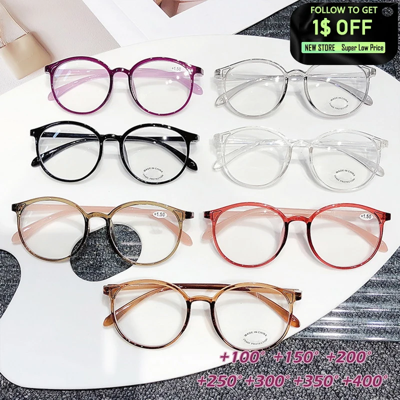 

Очки для чтения в классической круглой оправе с защитой от сисветильник