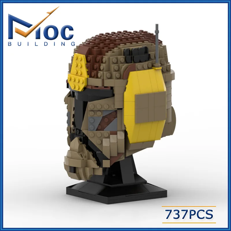 Креативные строительные блоки Moc из мелких частиц серия Звездные войны шлем