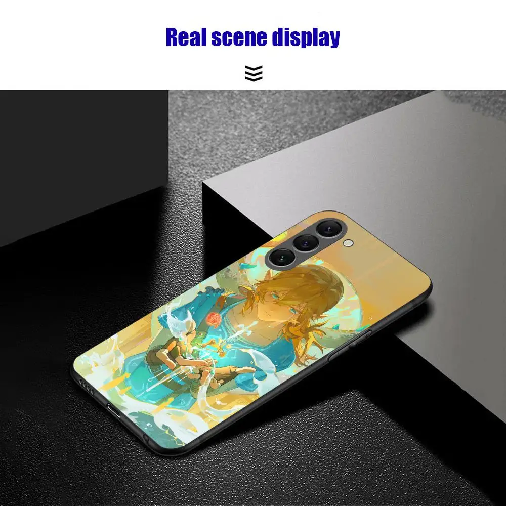 Фото Чехол для телефона Legend of Zelda для Samsung Galaxy S26 S25 S24 S23 S22 S21 Plus Ultra Note20, мягкий, черный №3