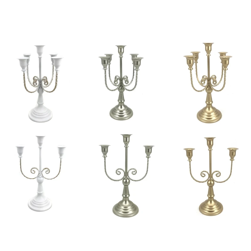

3/5 Candle Metal Candelabra Candlestick Holders Candle Holder Wedding Event Candelabra Candle Stand for Wedding Home