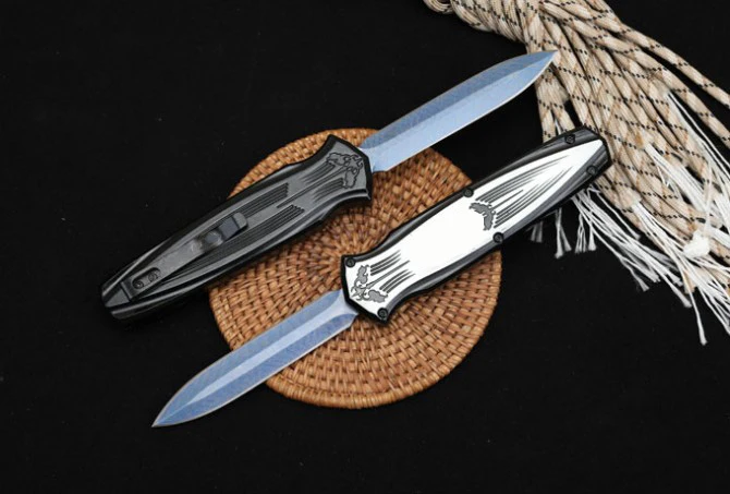 

Micro OTF Tech Knife Bat Series 440C Blade 59HRC Hardness Steel Handle Outdoor Camping Self Defense Pocket Knife