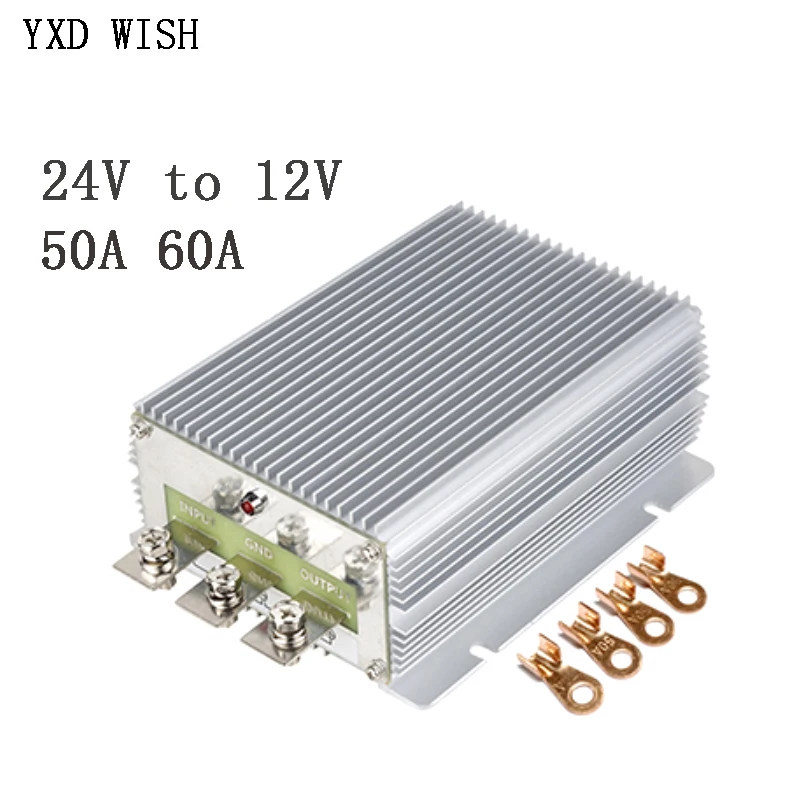 

DC/DC Buck Converter 24V to 12V 50A 60A DC-DC Step Down Voltage Regulator 24 Volt 12 Volt 600W 720W Buck Power Transformer