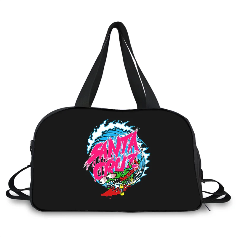 Santa Cruz Skateboards Art 3D printing fashion trend portable large capacity multi function messenger bag travel bag
