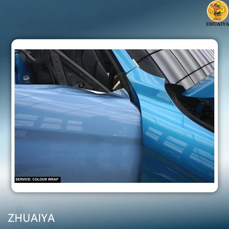 ZHUAIYA супер глянцевая китайская синяя виниловая пленка для обертывания