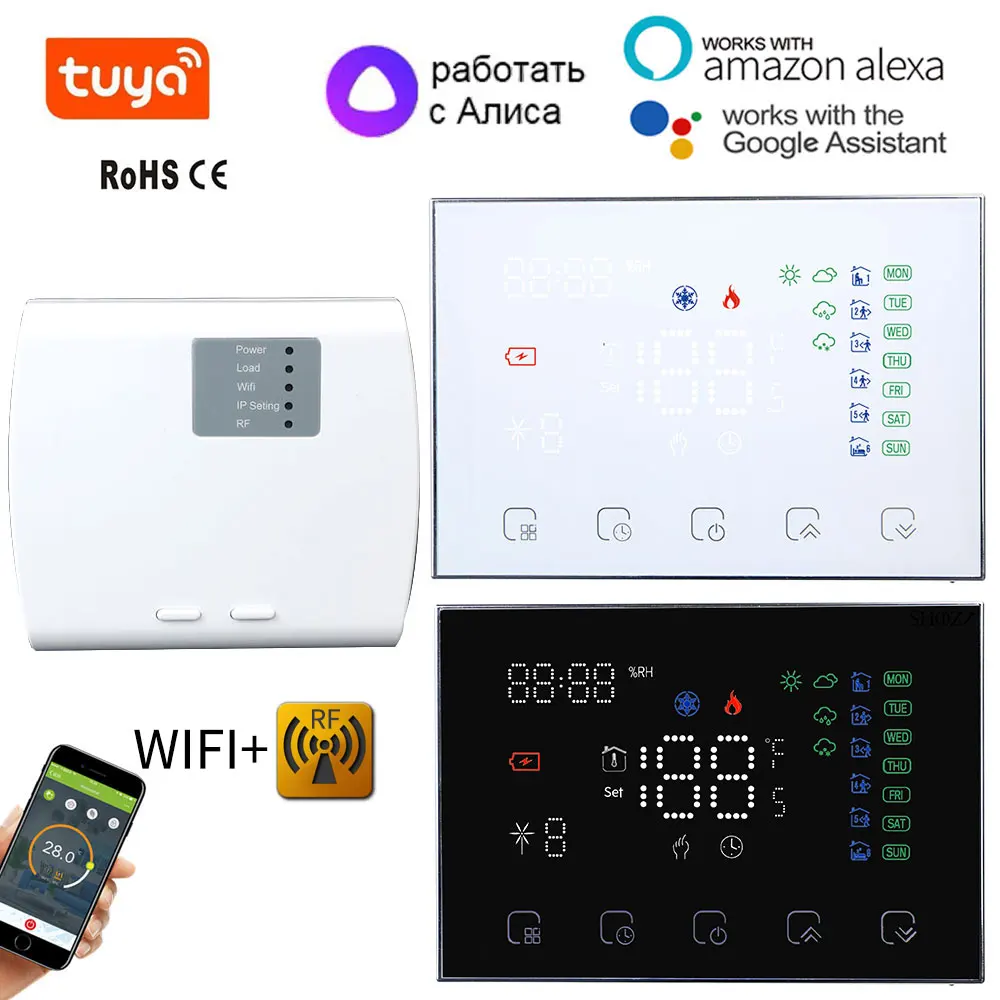 

Терморегулятор Программируемый беспроводной с поддержкой Wi-Fi и Alexa