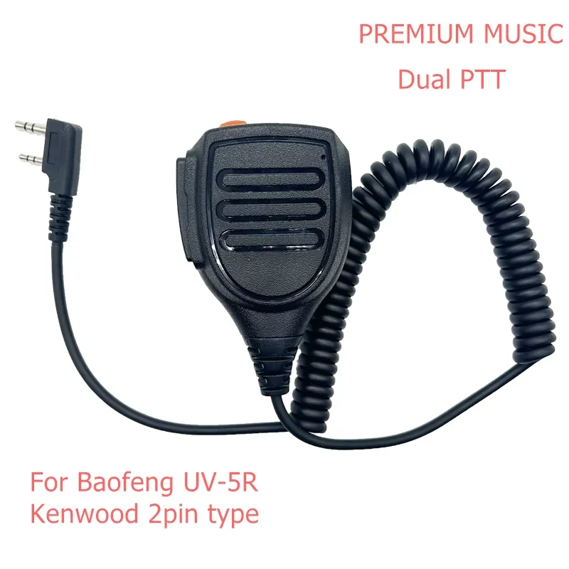 Динамик Микрофон Двойной PTT Для Baofeng UV-5R BF-888S UV-82 UV-S9 PLUS UV 13 Pro UV-16 Kenwood 2-контактный