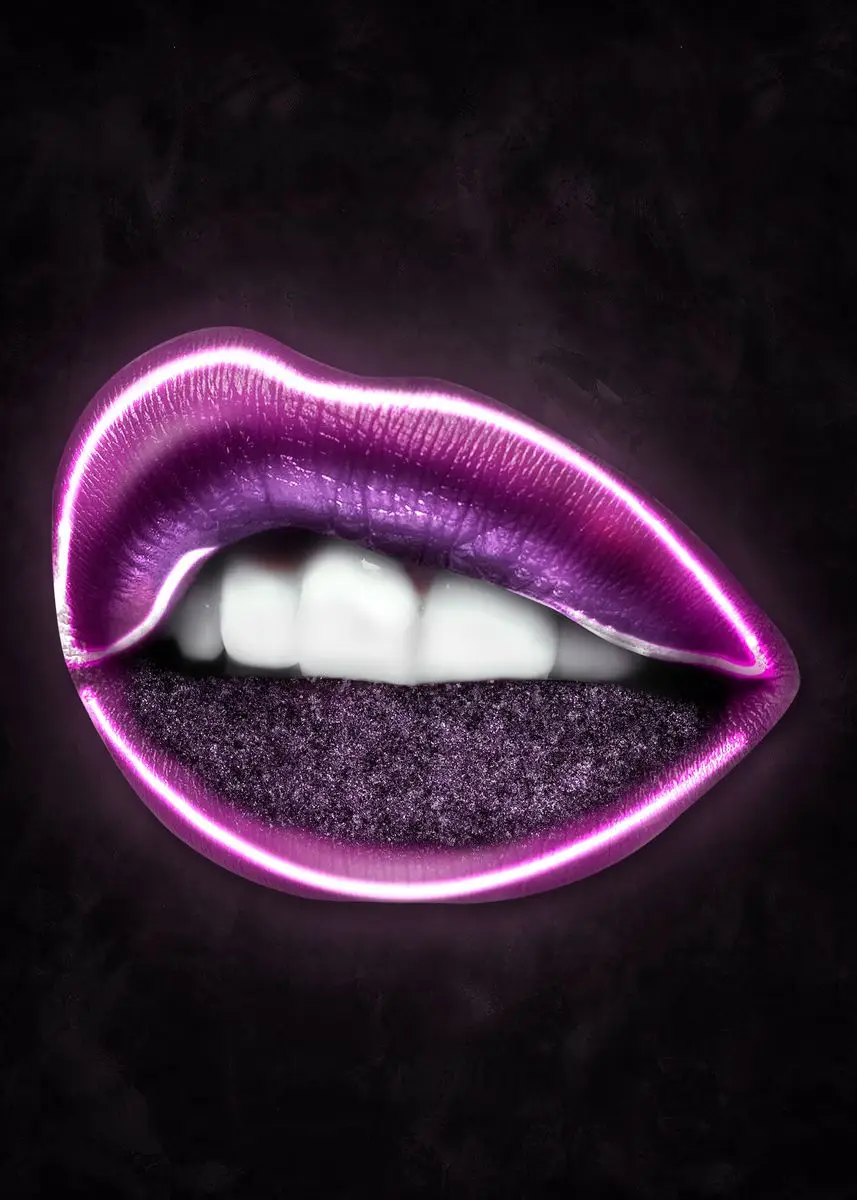 Шикарный коллаж с губами Современные художественные принты рисунок плакат на