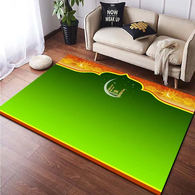 

The Muslim Prayer Blanket Islamic Geometric Design Prayer Mat Large Floor Mat Carpet for Living Room Halal City Anti-skid Rugs