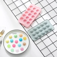 15 grid smiley face expression silicone mold diy chocolate gummy candy qq fudge cake ice cube mold baking cake decoration tool