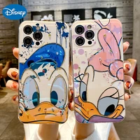 disney 2022 glitter case for iphone 13 12 11 promax cute donald duck daisy mickey minnie phone case xs xr 7 8 plus se soft cover