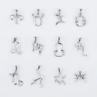 12 constellation pendant sterling silver necklace female european and american explosive jewelry manufacturer a056