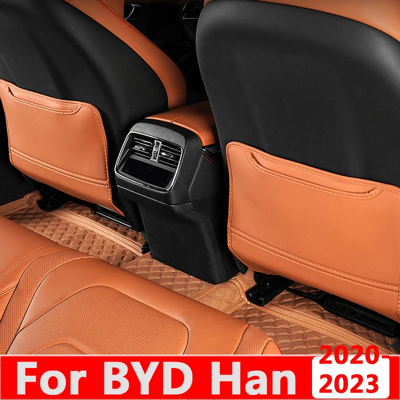 

For BYD HAN DM EV 2021 2022 2023 Car Rear Seat Anti-Kick Pad Rear Seats Cover Back Armrest Protection Mat Accessories