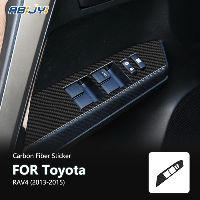 Для Toyota RAV4 2013 2014 2015 новый интерьер из углеродного волокна украшение для передней