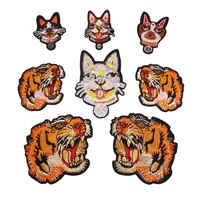 50pcslot luxury embroidery patch gold tiger wolf dog bell animal t shirt bag clothing decoration accessory crafts diy applique