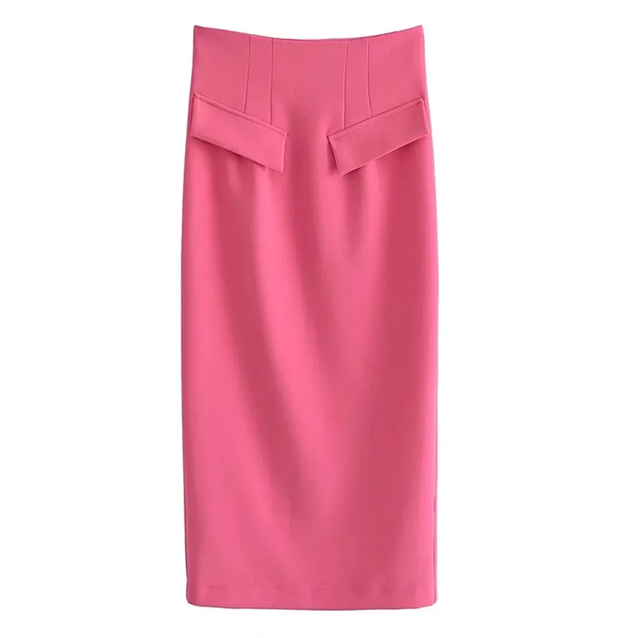 

Юбка-миди Maxdutti Женская прямая с высокой талией и карманами, 2022