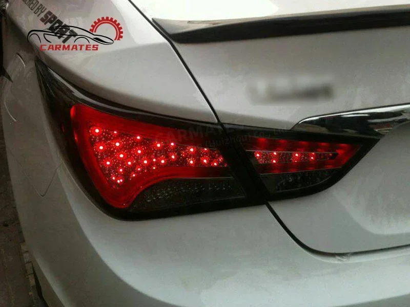 Фото CARMATES: Горячая Продажа! Комплект задних фонарей LED (стоп-сигнал, указатель поворота) для Hyundai Sonata VIII 2010-2012 №2