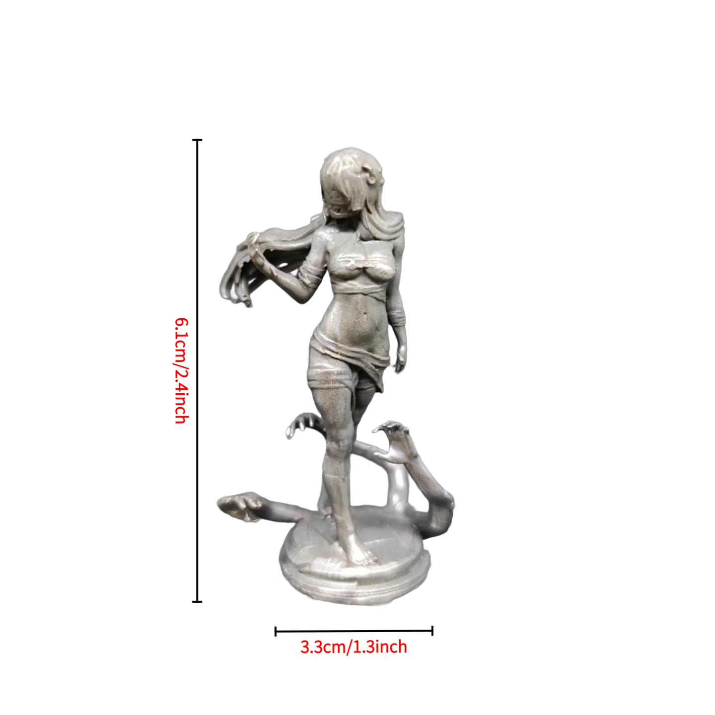 

Античная латунная статуэтка девушки