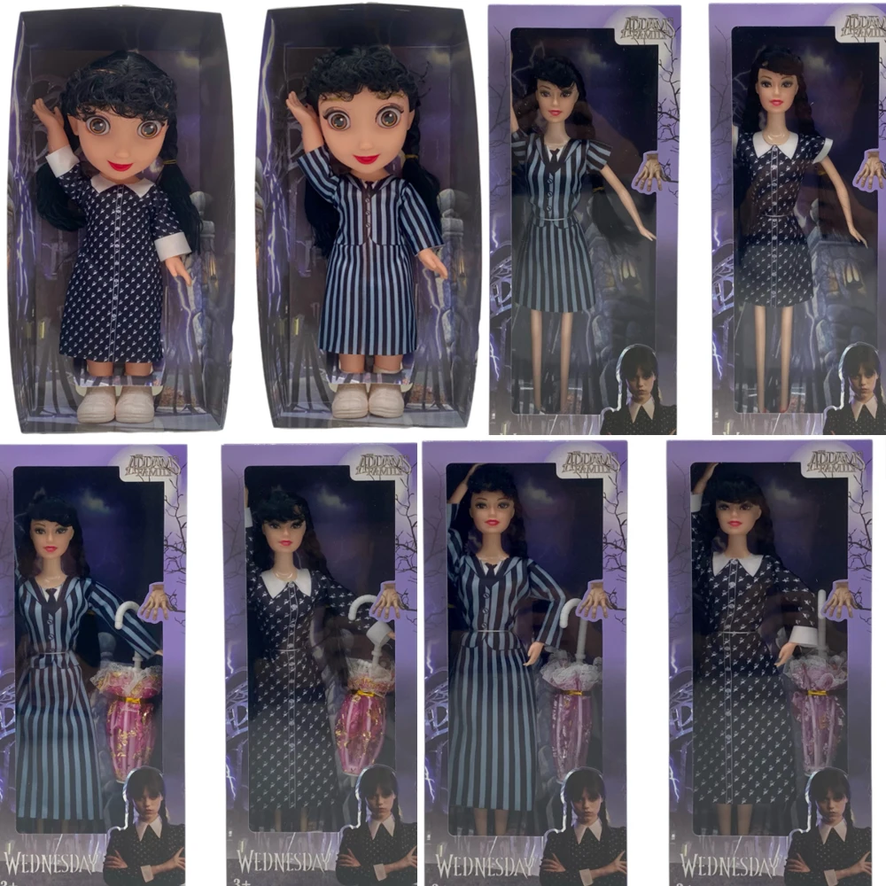 

2023 Wednesday Addams Bjd Jointed Doll Remove Joints Fashion Dolls With Full Set Clothes Dress Up Girl Figure Toy Kids Gifts
