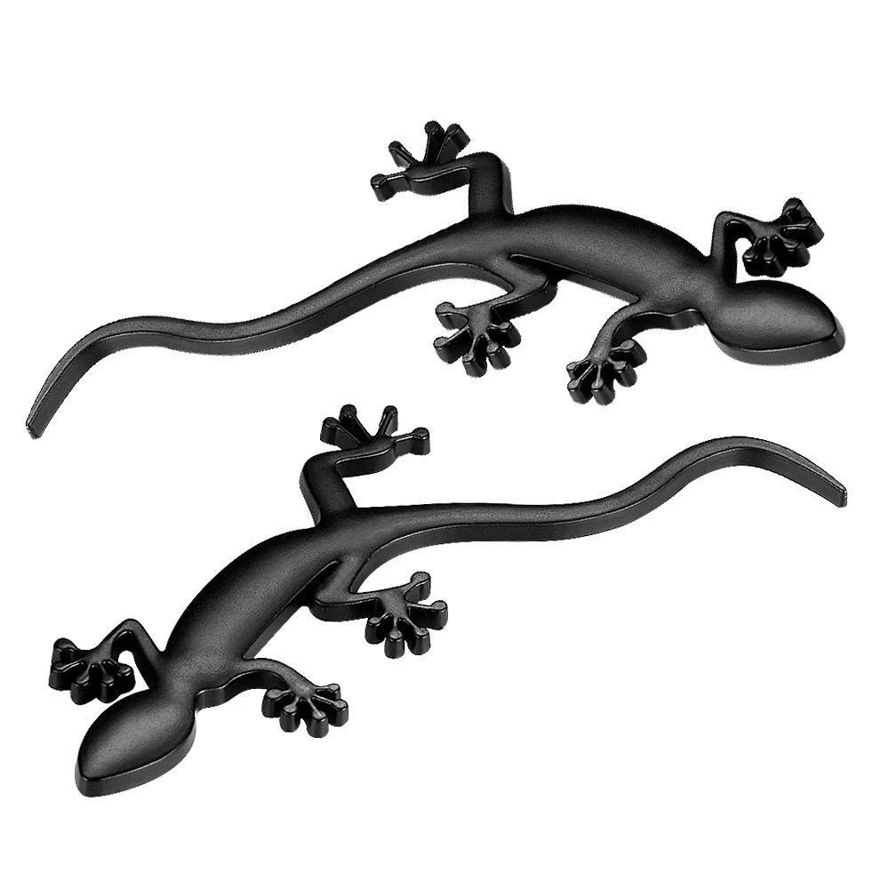 

Забавный металлический 3d-значок в виде геккона и ящерицы, значок с логотипом, эмблема для Audi A3, A4, A5, A6, Q3, Q5, автостайлинг, 2 шт.