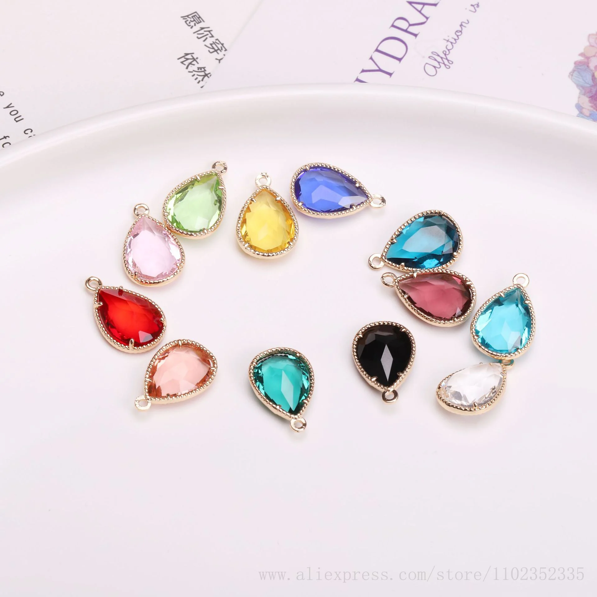 50 шт./упаковка позолоченные серьги-подвески