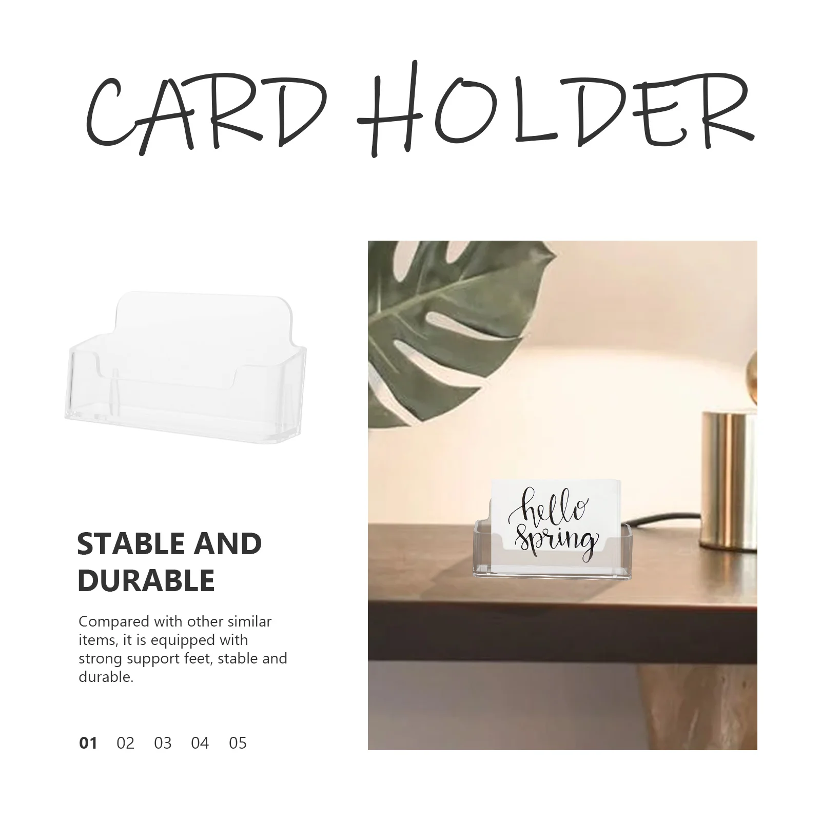 4 шт. прозрачный держатель для визитных карточек настольная подставка полки