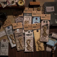 10 pcs vintage decorative hang tag diy scrapbooking material for planner diary album junk journal supplies bookmark