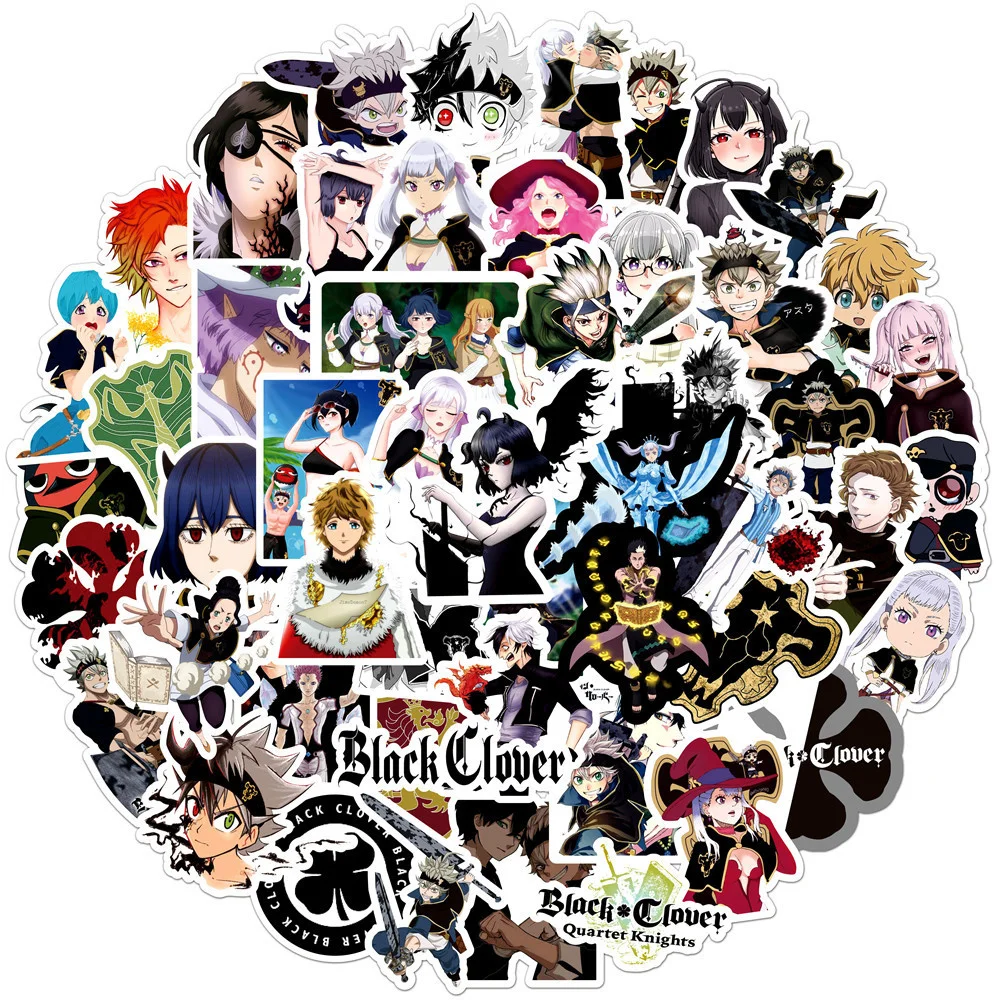 

10/30/50PCS Animation Black Clover Graffiti Waterproof Sticker Personalized Decoration Creative Refrigerator Cup HelmetWholesale