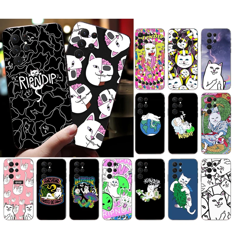 

Phone Case for Samsung Galaxy S23 S22 S21 S20 Ultra S20 S22 S21 S10E S20FE Note 10Plus 20 Ultra Ripindip-Cat Case