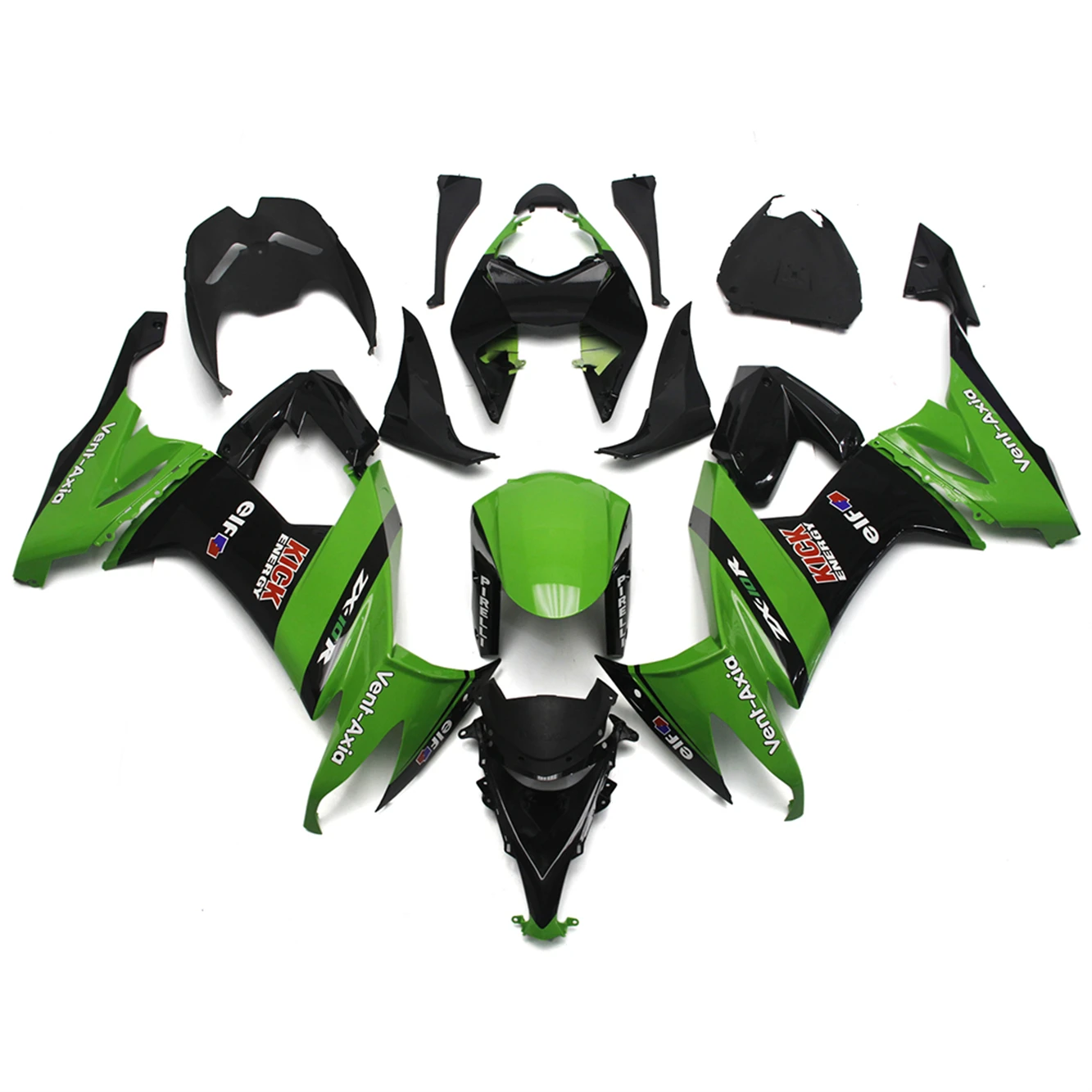 

ABS motocicleta inteira carenagens Kit, carroçaria Fairing Set, apto para Ninja ZX-10R, ZX10R, ZX 10R, 2008, 2009, 2010, 08, 09,