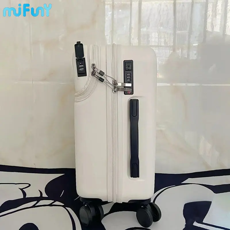 Mifuny Travel Suitcase Carry on Luggage with Wheels Cabin Rolling Luggage Trolley Luggage Bag Men's Business Lightweight Luggage