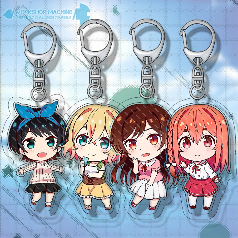 

Rent A Girlfriend Free Shipping Keychain 6cm Anime Aestethic Cute Accessories Mold Resin Aesthetic Decoration Accesories Jewelry