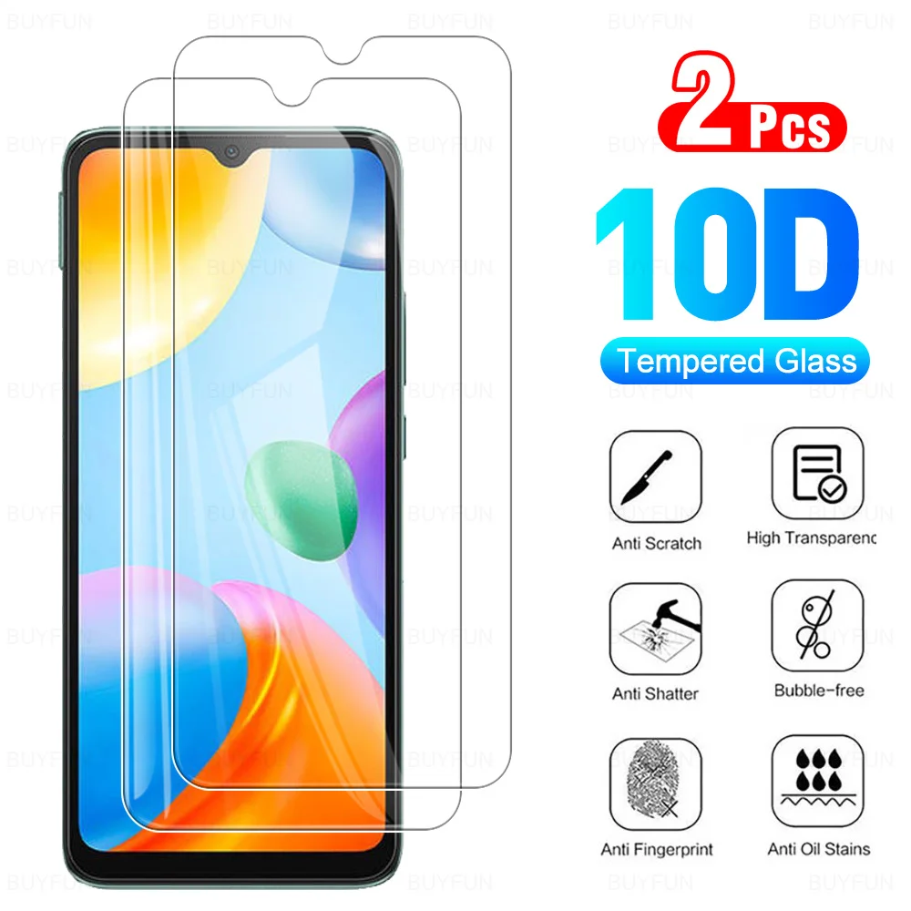 

Закаленное стекло для экрана 2 шт. для Xiaomi Redmi 10C 6,71 дюйма, Защитное стекло для Xiamoi Redmi10C 4G 10 C, защитная пленка, чехол