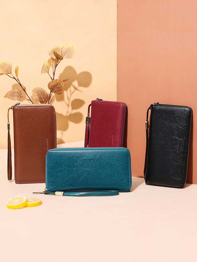 Zency обновленная RFID Противоугонная Женская сумочка из натуральной кожи большая