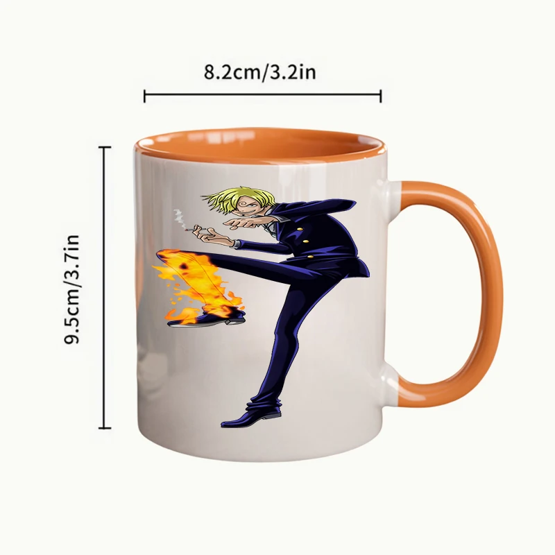 1 шт. аниме ONE PIECE мультфильм Луффи Ророноа Зоро керамическая кружка Sanji Kawaii Ctue