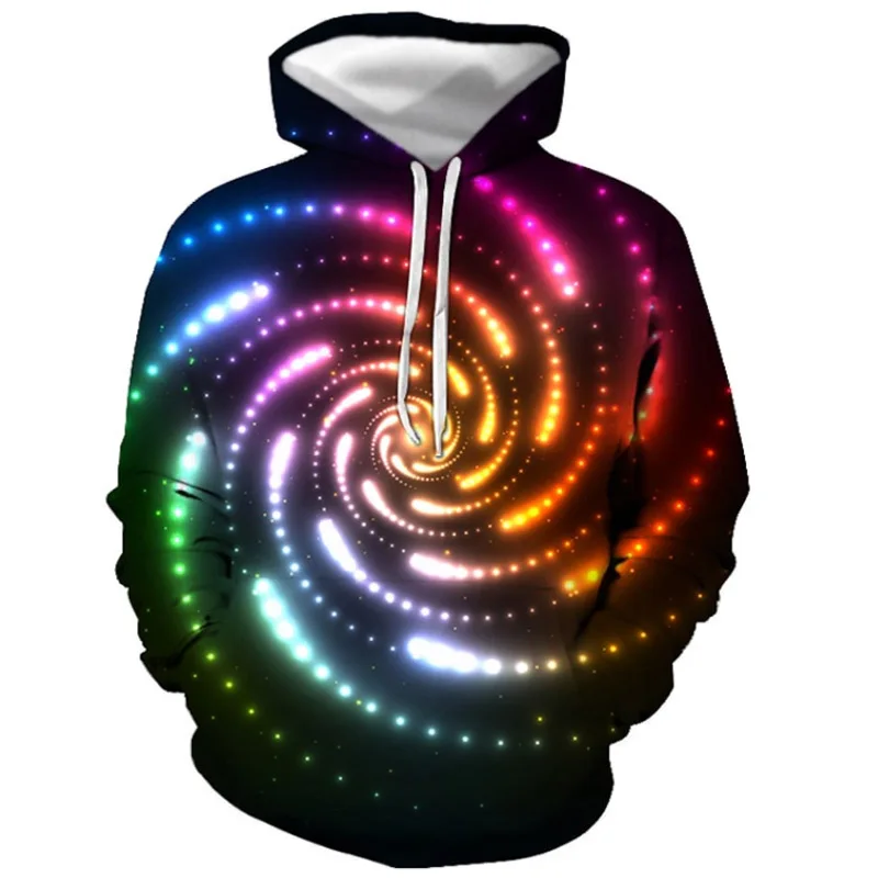 

Men's Hoodie Sweatshirt Graphic Hooded Daily Going Out 3D Print Basic Casual Pullover Long Sleeve Rainbow 3D Top 2022