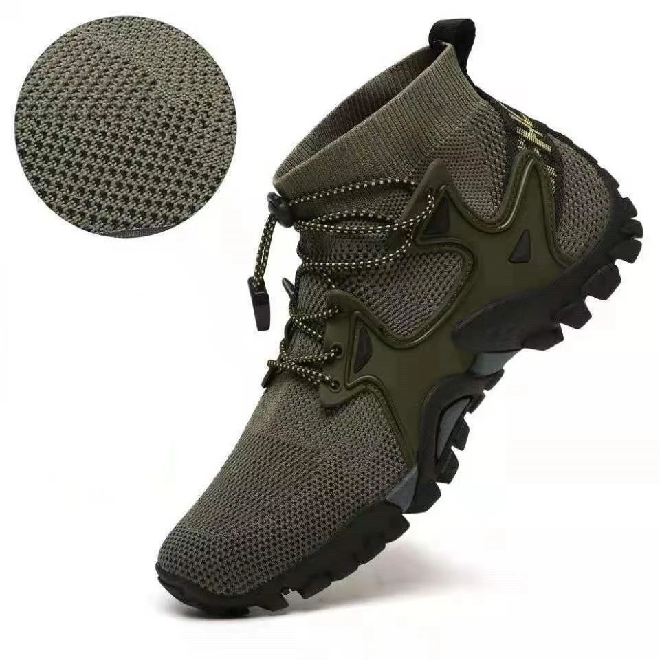 

Upstream Shoes Outdoor Mountaineering Wading Shoes Men and Women Flying Woven Breathable Mesh Shoes Non-slip Quick-drying Hiking