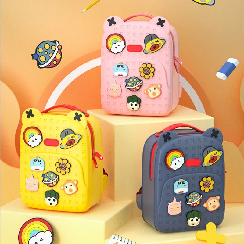 Kids Cute School Bags Child Pink DIY Printing Boy Girl Backpack Kindergarten Student Cute Girls Children's Schoolbag Waterproof